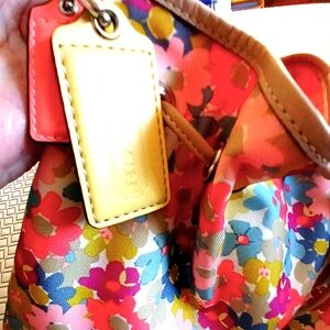 Coach Floral Fabric  Like new